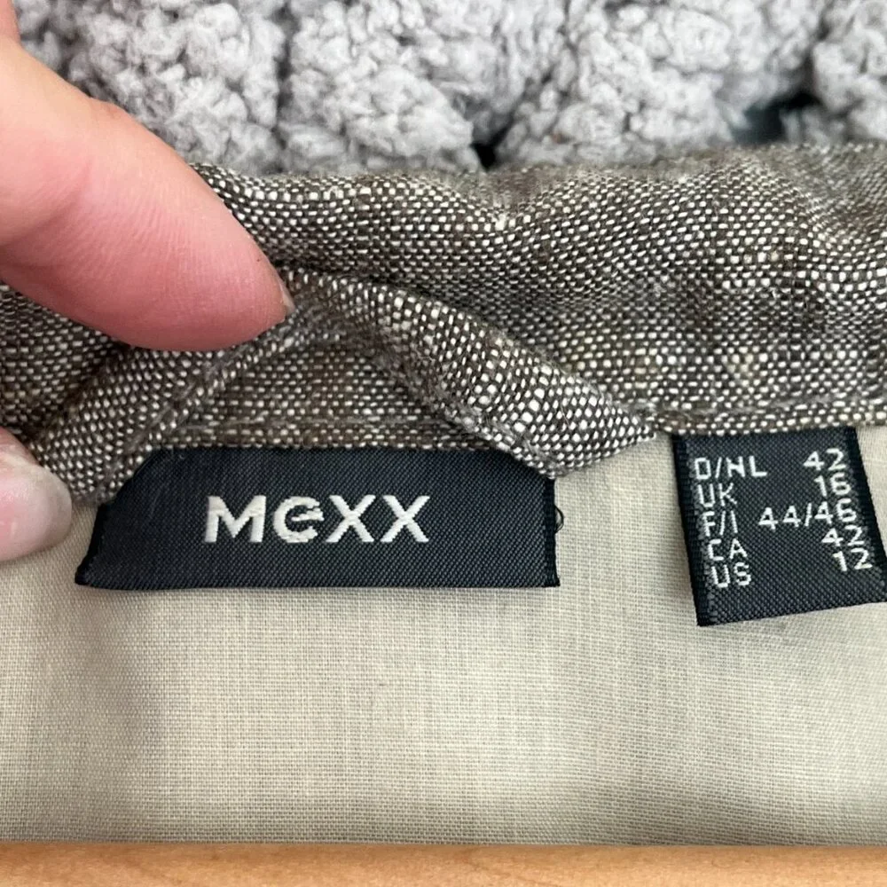 Mexx Light Brown Linen Blend Utility Jacket – Size 12 - Picture 13 of 14